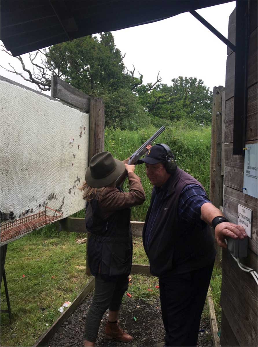 Vibe Teacher Taryn shooting guns in London