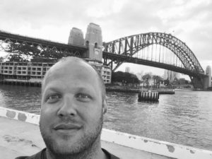 Vibe Teacher Jimmy taking in the Sydney Harbour Bridge