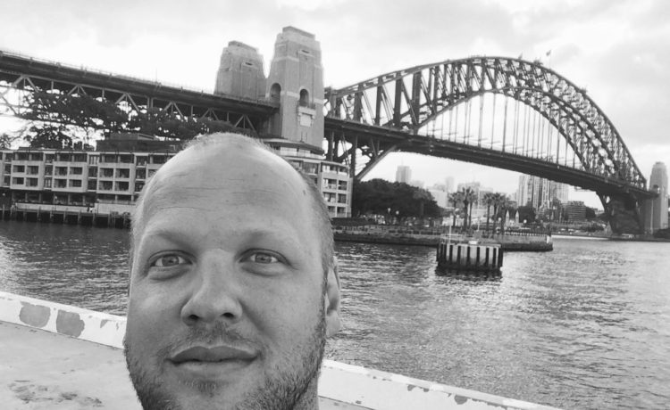 Vibe Teacher Jimmy taking in the Sydney Harbour Bridge