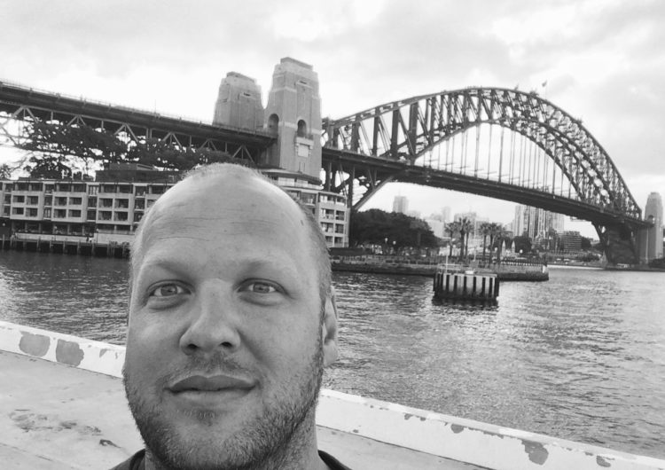 Vibe Teacher Jimmy taking in the Sydney Harbour Bridge