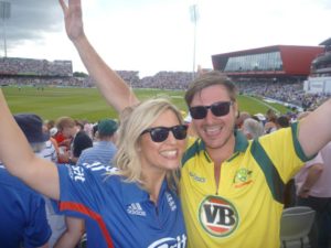 Vibe Teacher Sophie enjoying the action at the cricket