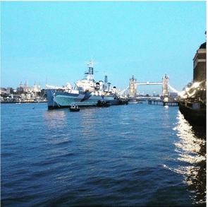 Vibe Teacher Sophie Visiting HMAS Belfast in London UK