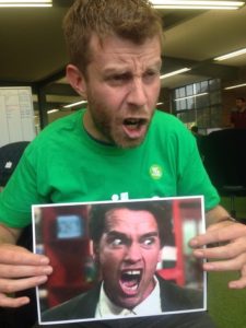 Vibe Teacher Ian re-enacting his favourite teacher movie scene