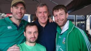 Vibe Teacher Ian supporting the Irish at the Football