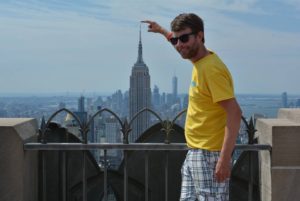 Vibe Teacher Ian visiting New York in his time away from teaching in London