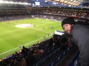 Vibe SEN Teacher Josh watching football in London