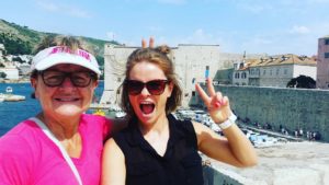 Vibe Teacher Rhiannon spending time with her mum in Dubrovnik