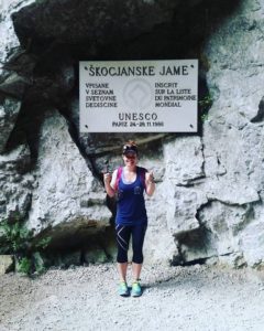 Viber Teacher Rhiannon exploring UNESCO site in Slovenia