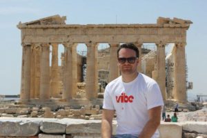 Vibe PE Teacher Ben taking in the view at the Parthenon in Greece