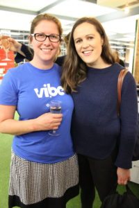 Vibe Teacher Lizzie enjoying a drink after teaching in London