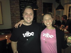 Vibe Secondary Teacher Chris wearing his Vibe T with pride