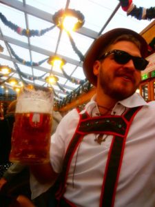 Vibe Teaching Agencies Jacob enjoying Oktoberfest