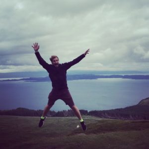 Vibe Teacher Cameron Jumping During His Teaching Holiday In London