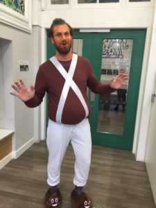 Vibe Primary School Teacher Recruitment Consultant Cameron Dressed as Oompa Loompa
