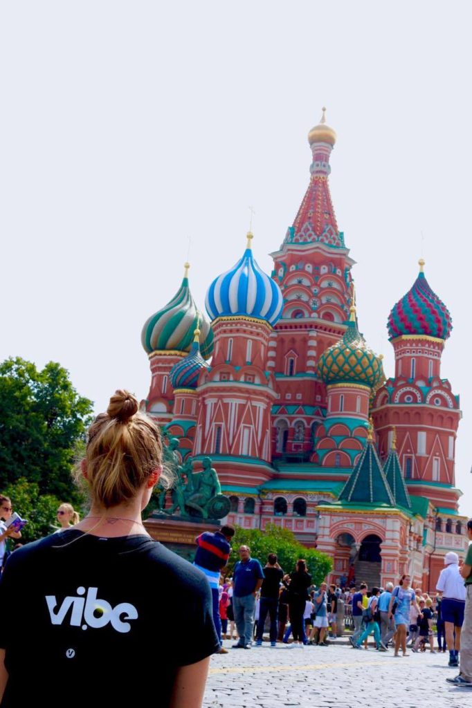 St Basil's Cathedral Moscow with Vibe Teacher Christie