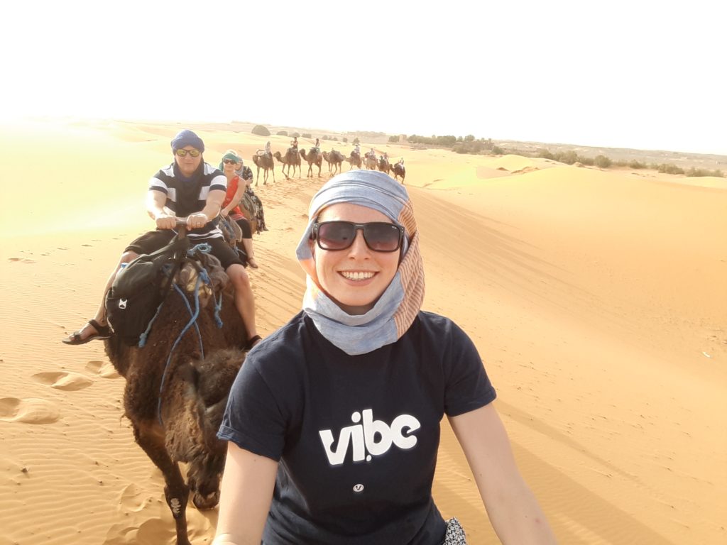 Vibe Teacher Susanna Putting out the Vibe in Morocco