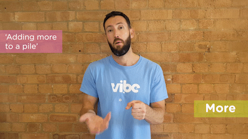 Josh uses the Makaton sign for More when he is Teaching in London with Vibe