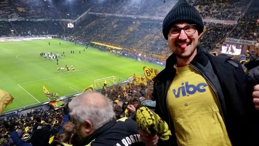 London Teacher Adam at Dortmund Football