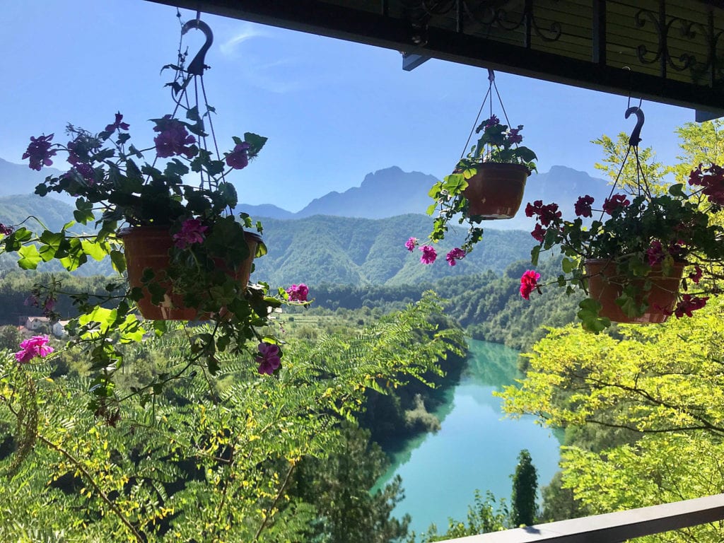 Lakeside view in the Balkans - great break from teaching in London